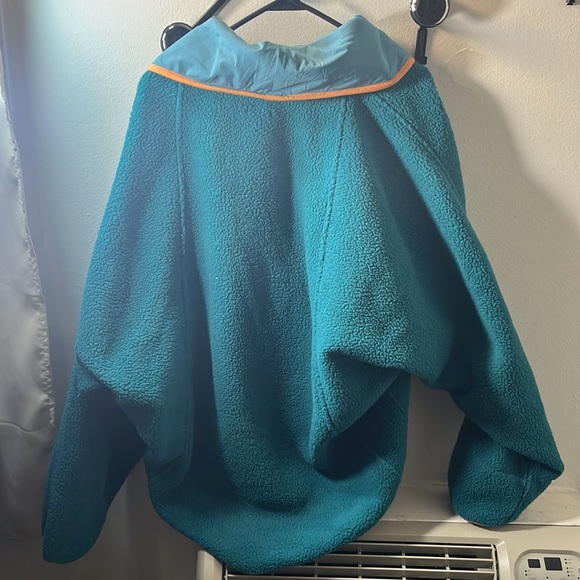 Free People Teal Fleece Jacket MSRP $168 - Picture 5 of 9
